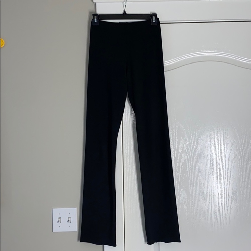 black elastic jazz pants